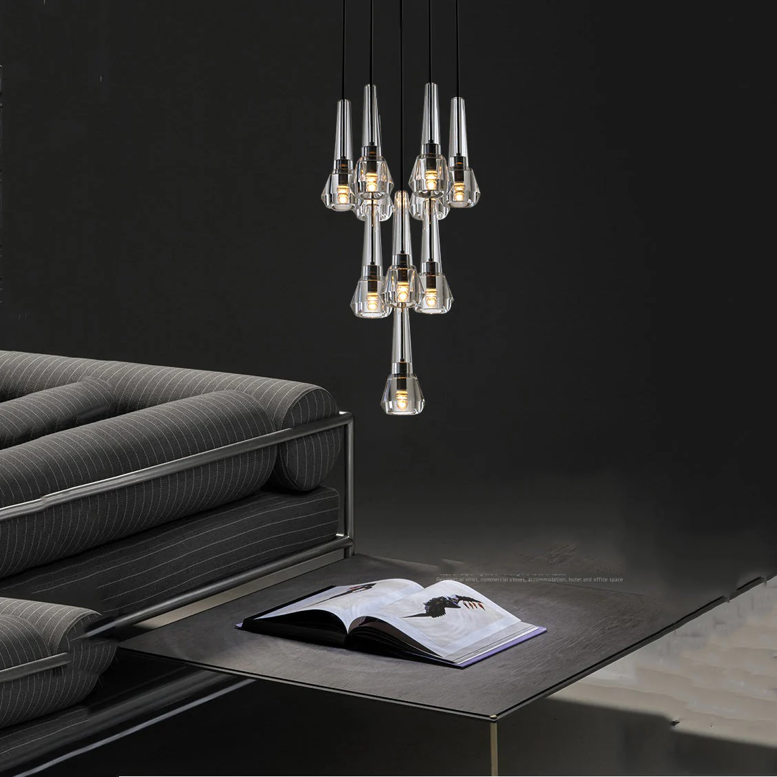Maxine Modern Crystal Circular Pendant Lights - Image 2