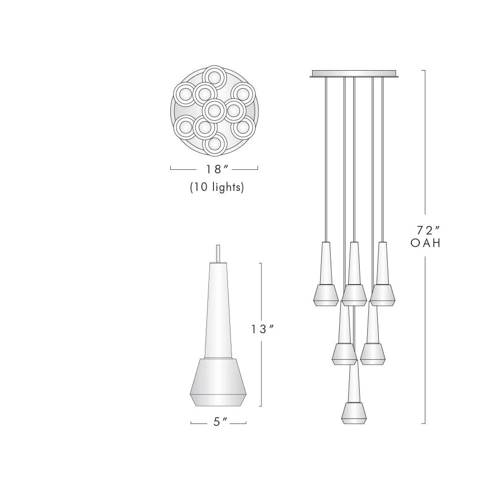 Maxine Modern Crystal Circular Pendant Lights - Image 7