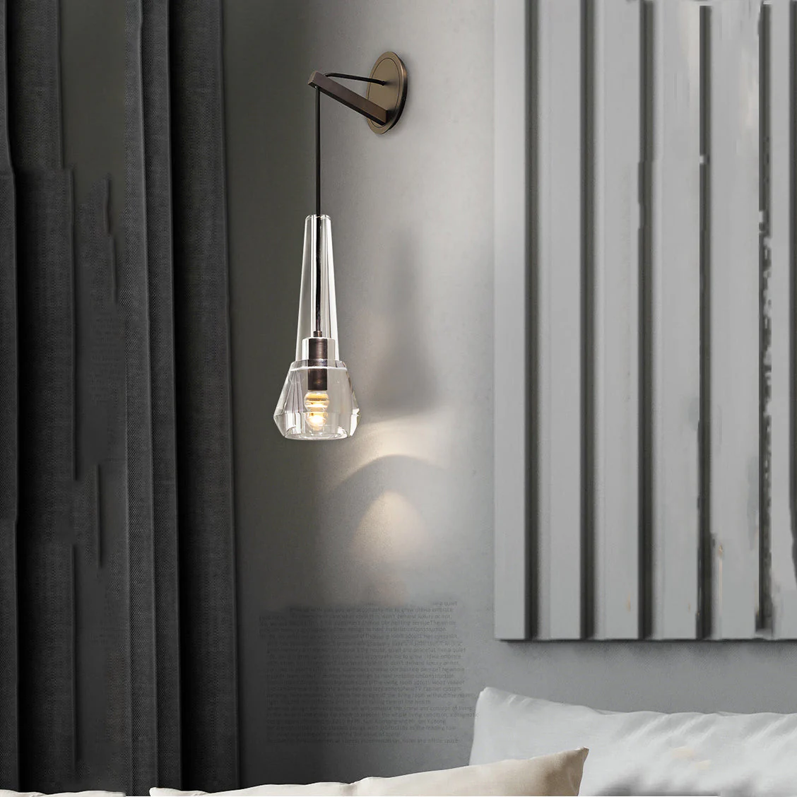 Maxine Modern Crystal Wall Sconce - Image 3