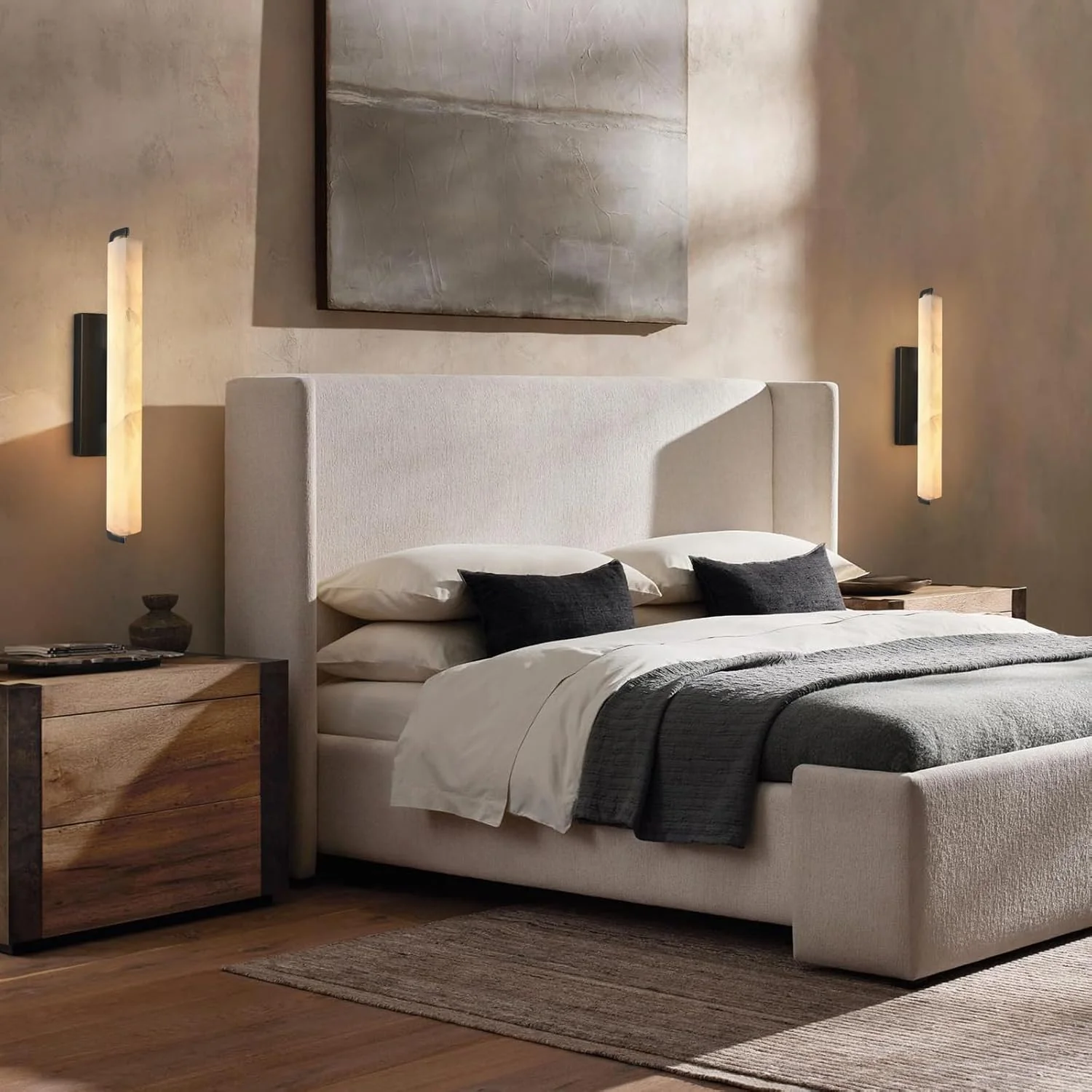 Elegant Alabaster Handcrafted Wall Sconce - Image 10