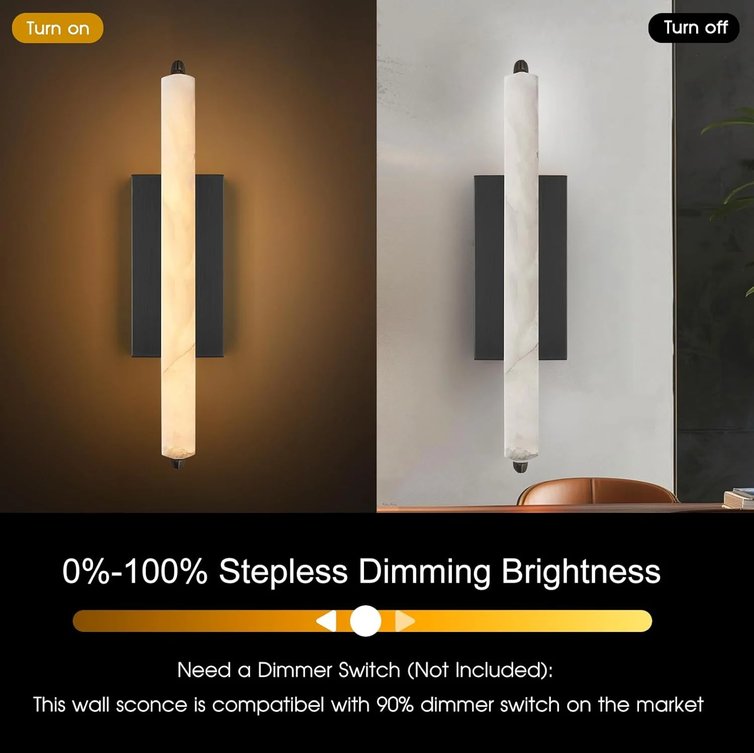 Elegant Alabaster Handcrafted Wall Sconce - Image 16
