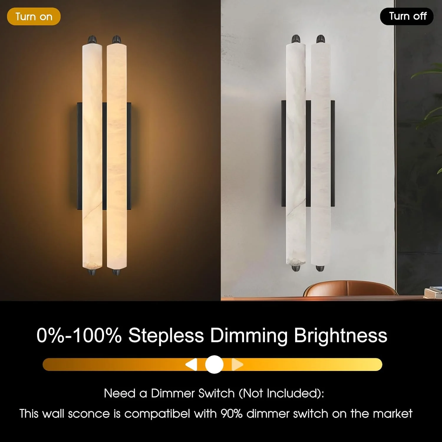 Elegant Alabaster Handcrafted Wall Sconce - Image 30
