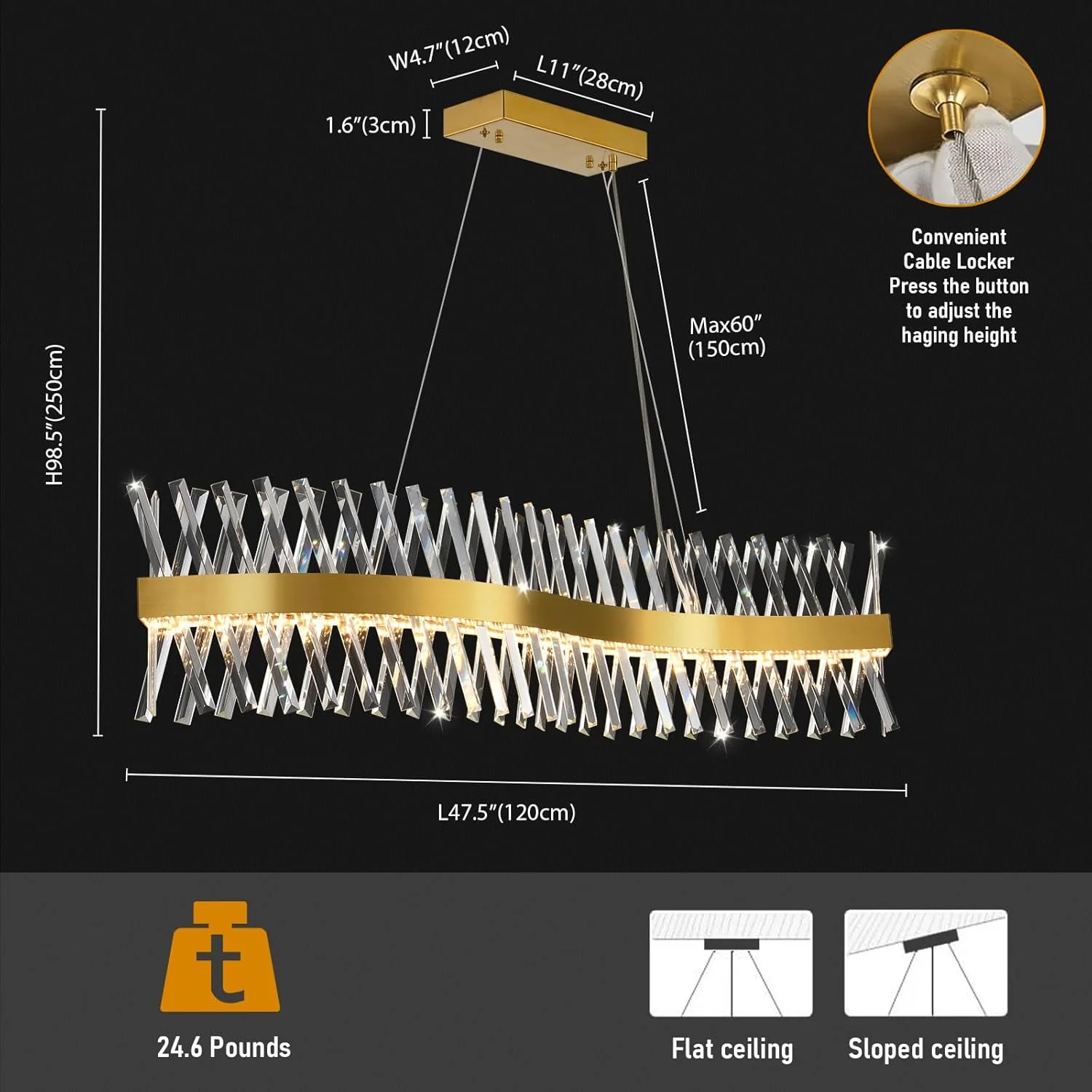 MDEGLYO Modern Crystal Chandelier - Image 32