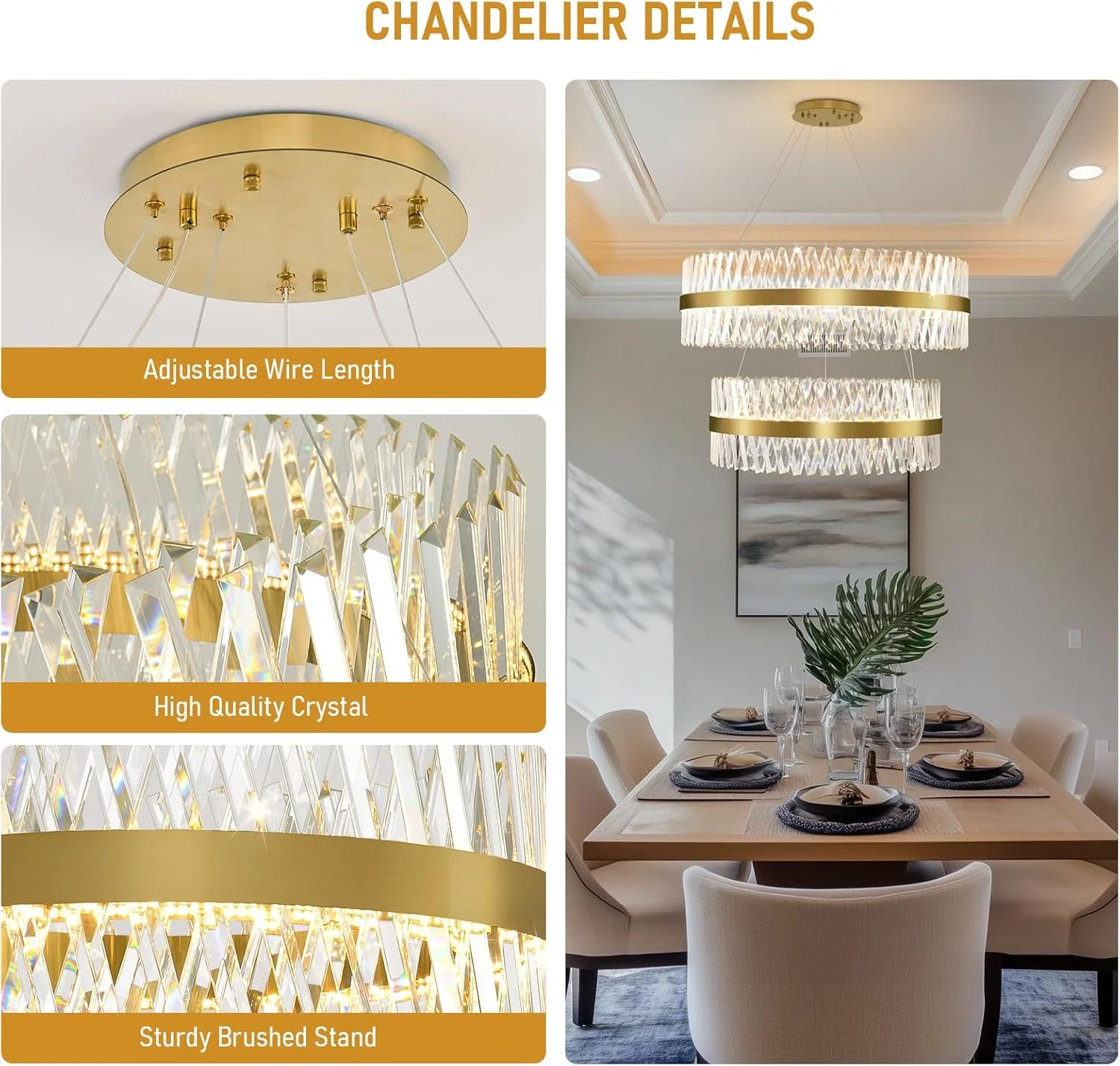 MDEGLYO Modern Crystal Chandelier - Image 44