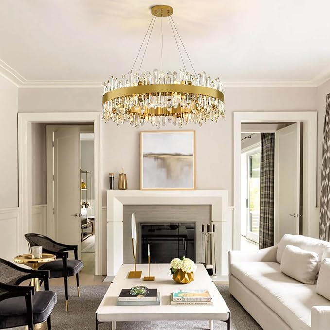 MDEGLYO Modern Crystal Round Chandelier - Image 10
