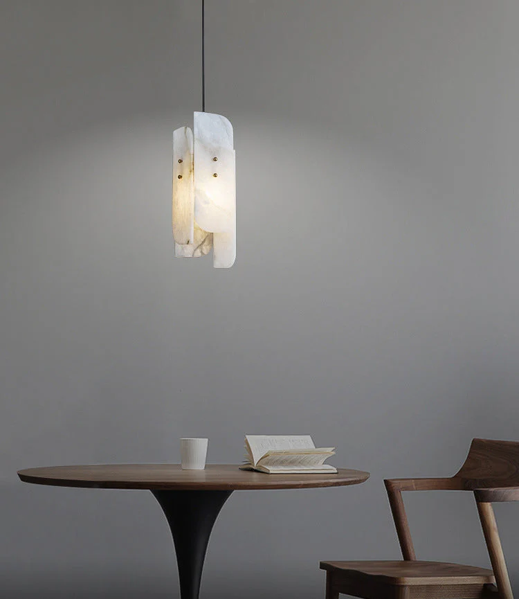Megalith Mini Alabaster Pendant Light - Image 15
