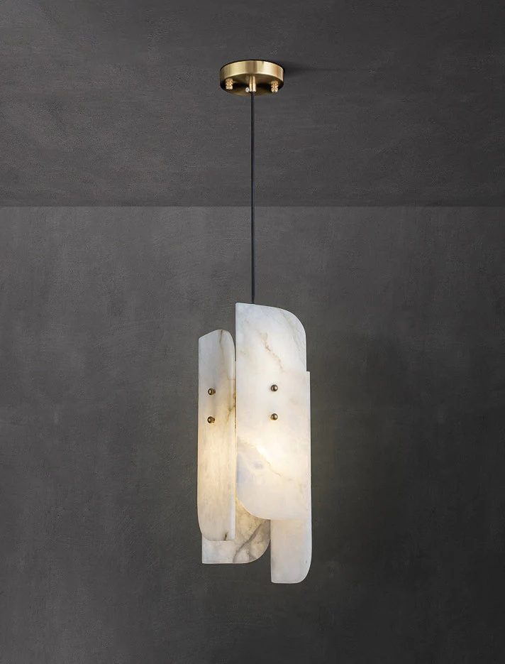 Megalith Mini Alabaster Pendant Light - Image 21