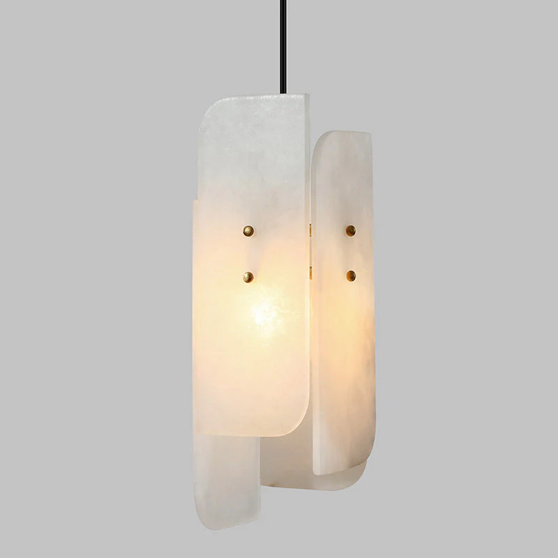 Megalith Mini Alabaster Pendant Light - Image 23
