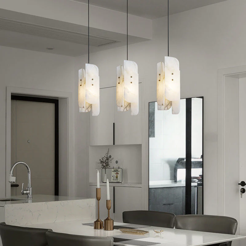 Megalith Mini Alabaster Pendant Light - Image 8