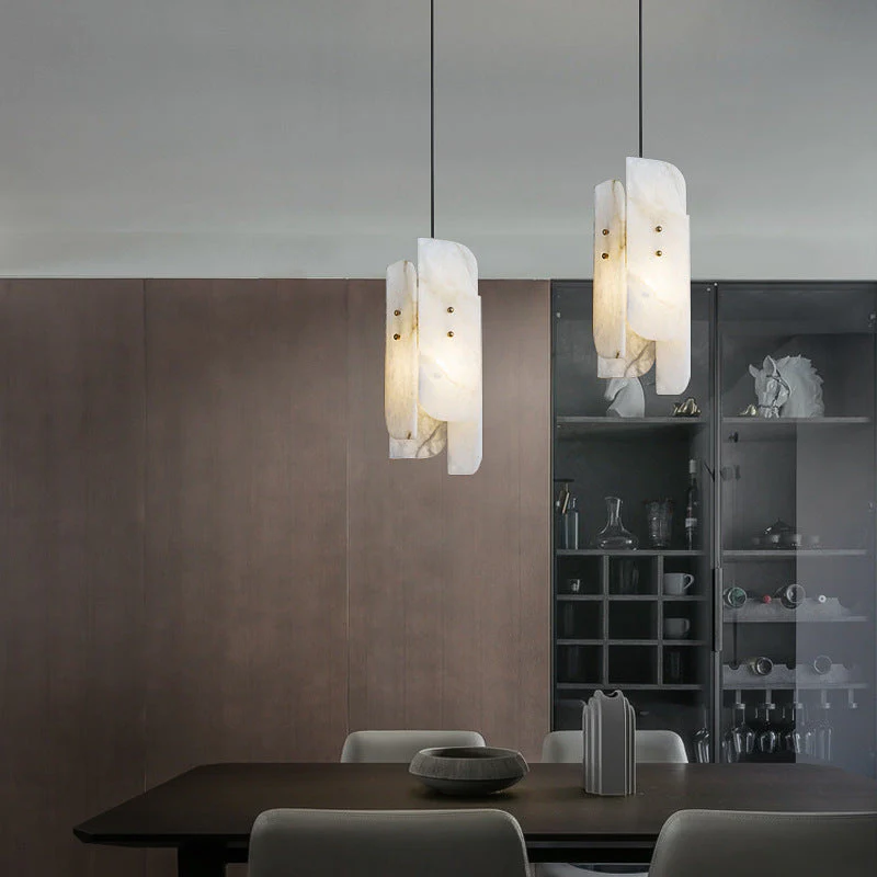 Megalith Mini Alabaster Pendant Light - Image 9