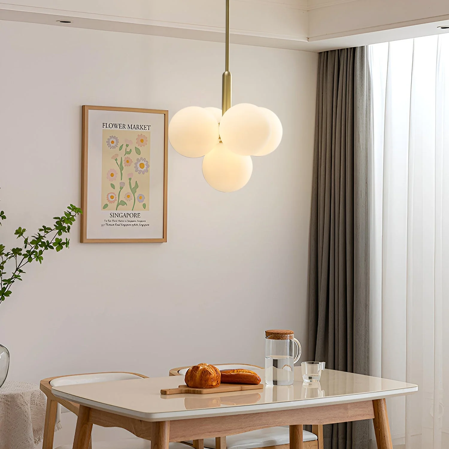 Miira 5 Brass Pendant Light - Image 9