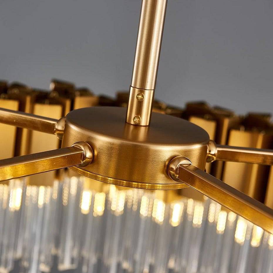 Milano Brushed Gold Crystal Chandelier - Image 6