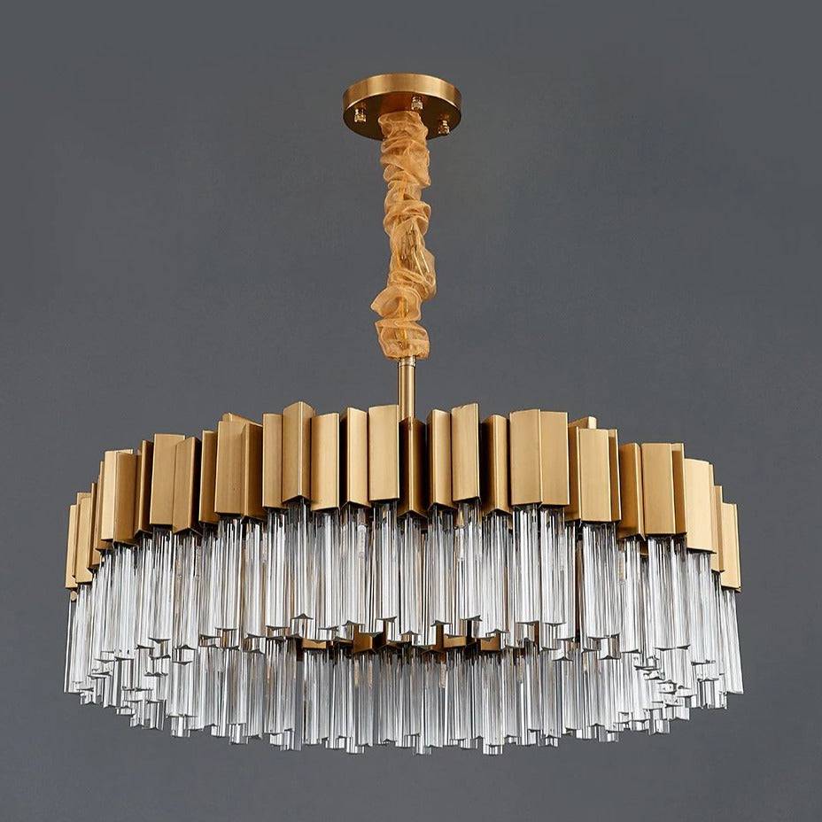 Milano Brushed Gold Crystal Chandelier - Image 8