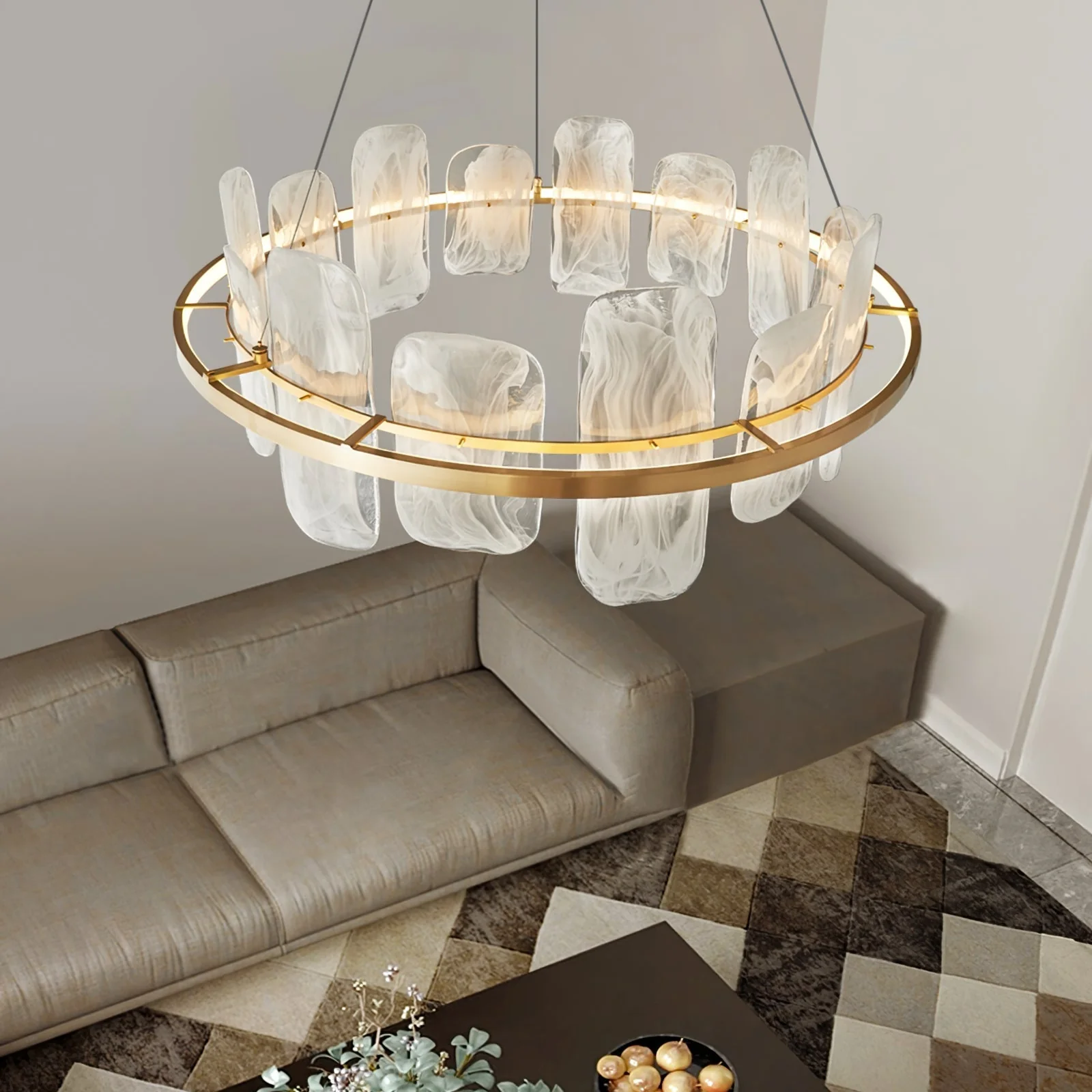 Mille Round Glass Chandelier - Image 2
