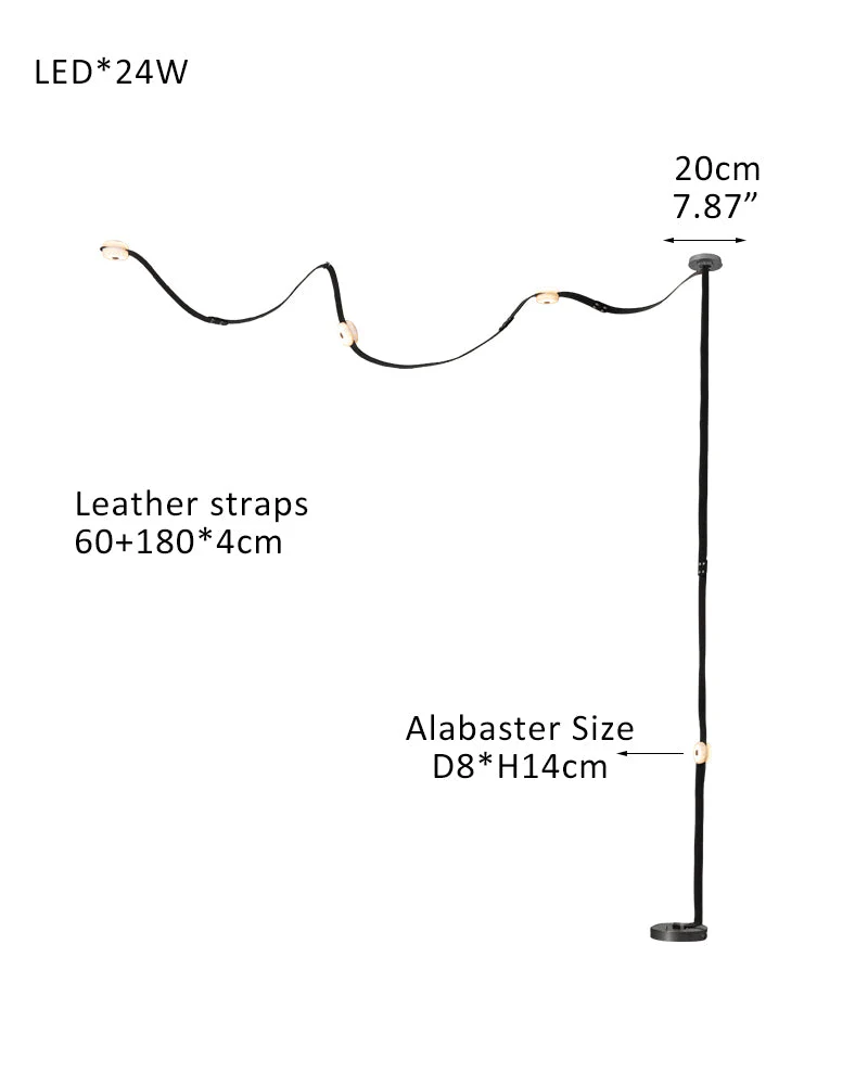 Mini Alabaster Floor-to-Ceiling Lighting - Image 13