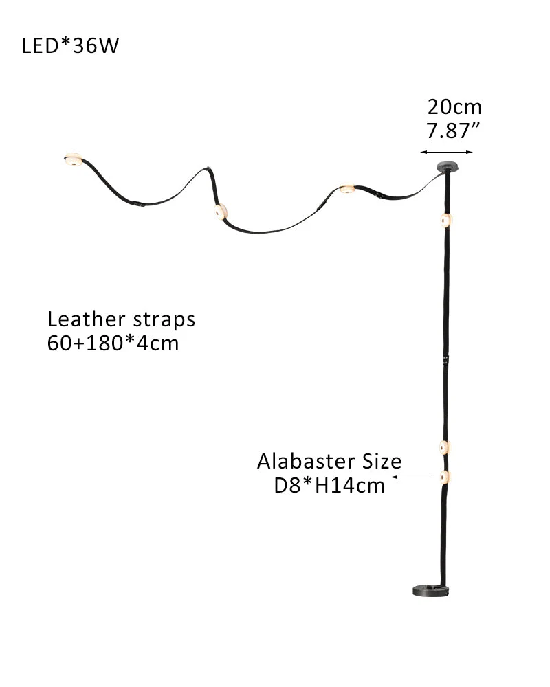 Mini Alabaster Floor-to-Ceiling Lighting - Image 15