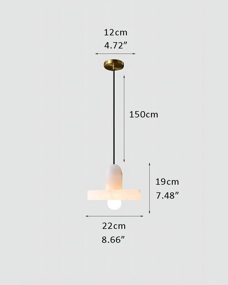 White Alabaster Kitchen Island Pendant Lamp - Image 14
