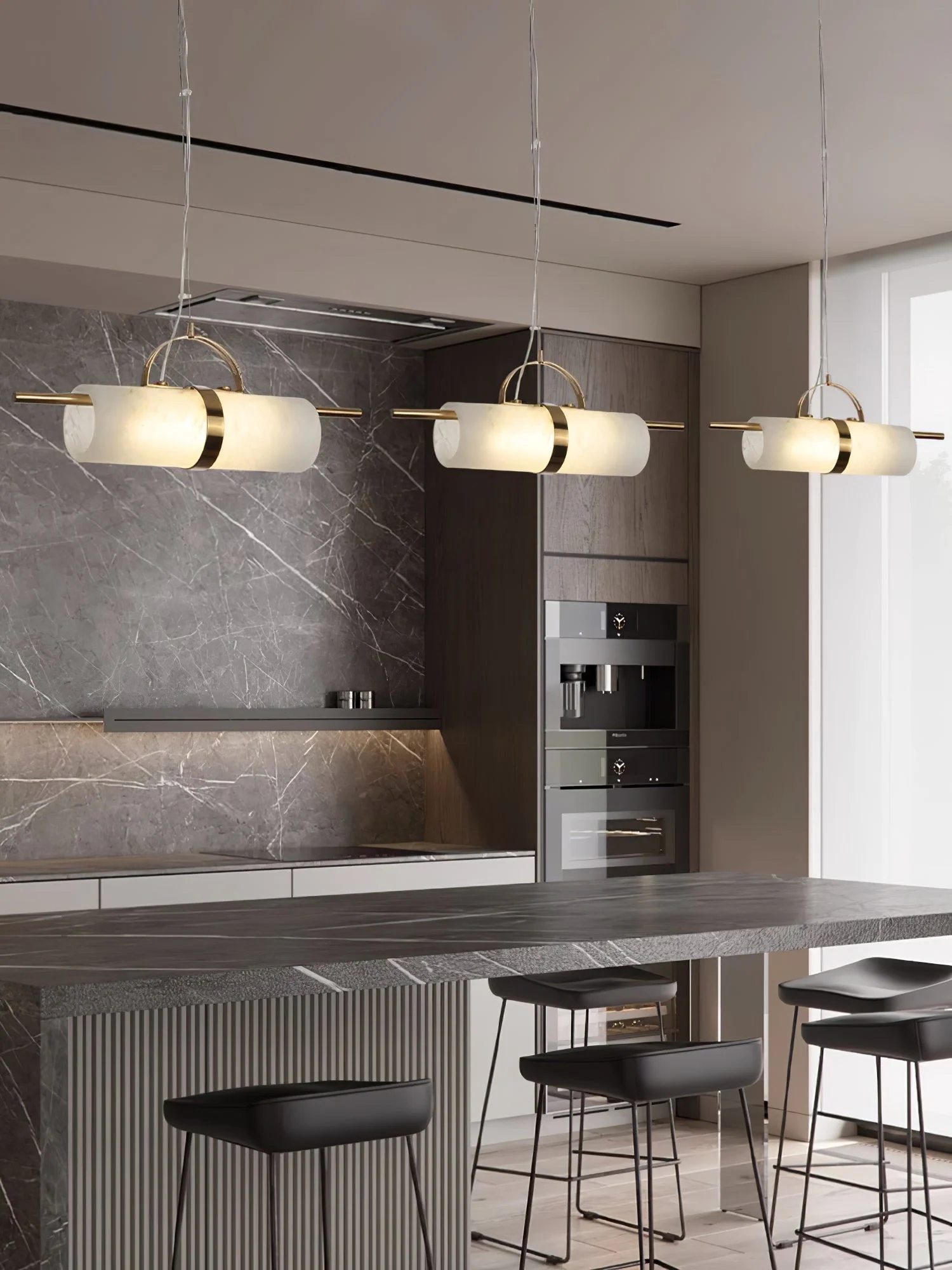 Mini Cylindrical Alabaster Pendant Light - Image 8