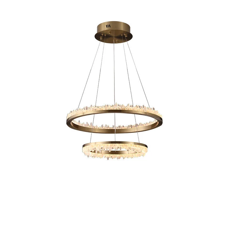 Minimalistic Crystal Quartz LED Chandelier - Image 29
