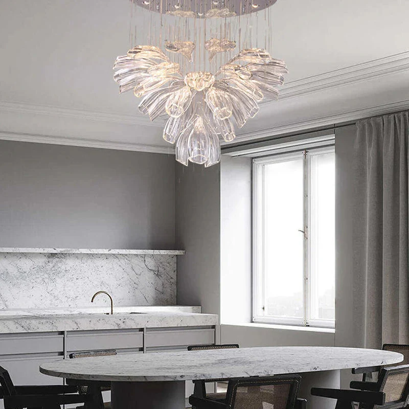 Glass Lotus Chandelier - Image 23