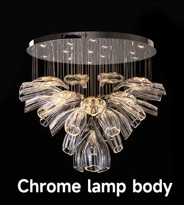 Glass Lotus Chandelier - Image 24