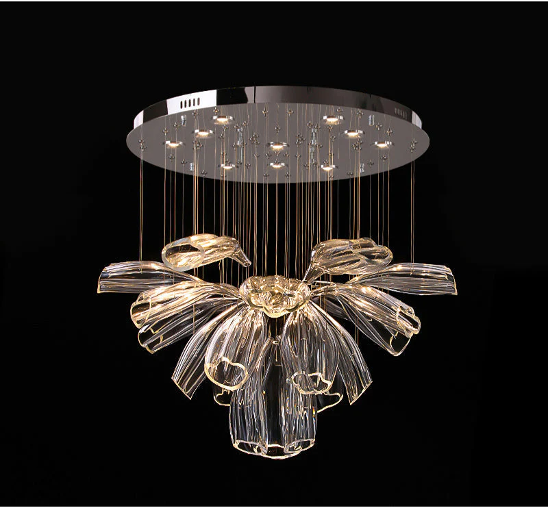 Glass Lotus Chandelier - Image 26