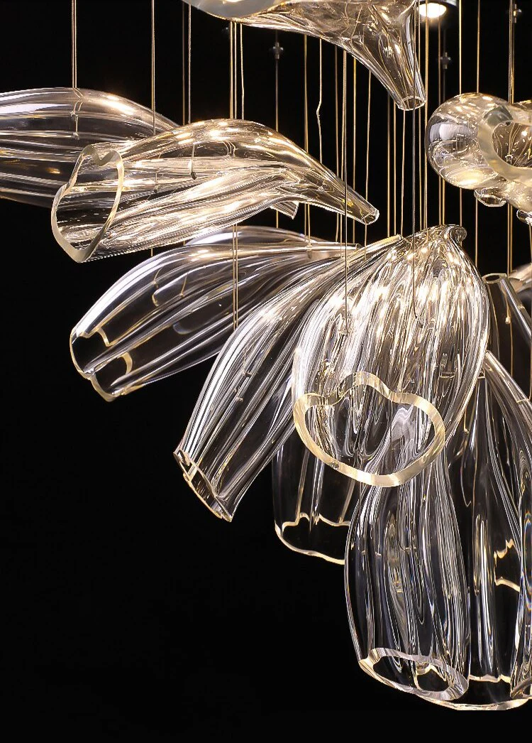 Glass Lotus Chandelier - Image 30