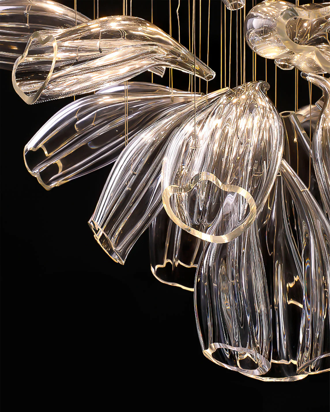 Glass Lotus Chandelier - Image 33