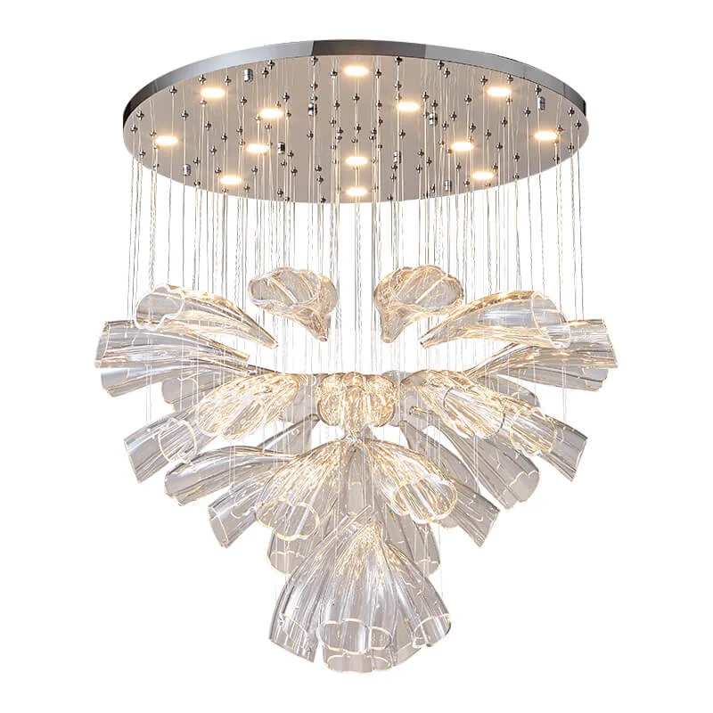 Glass Lotus Chandelier - Image 35