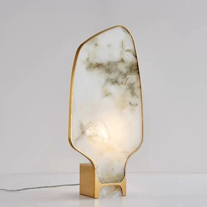 Modern Alabaster And Brass Table Lamp - Image 5