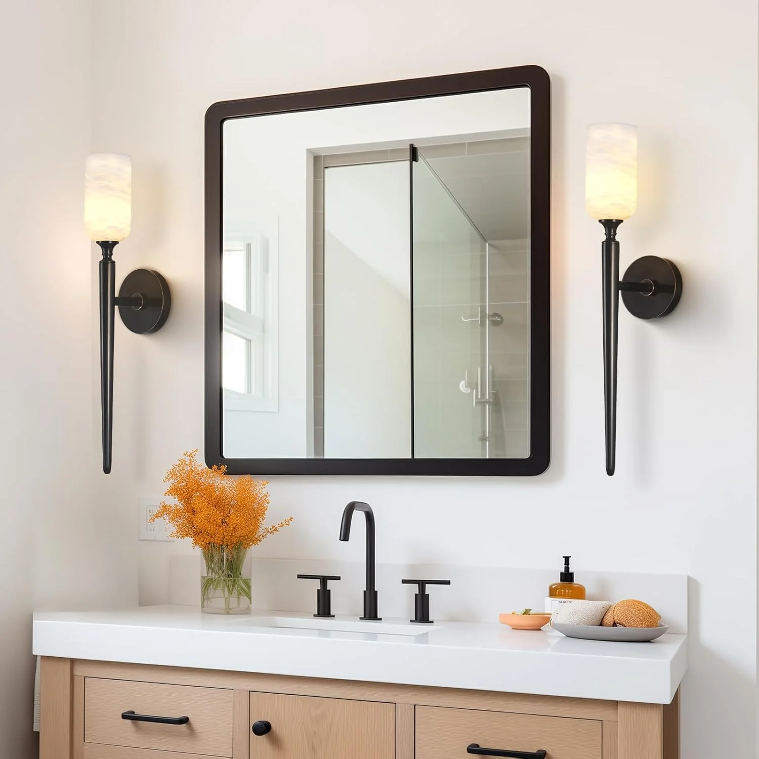 Monty Alabaster Wall Sconces - Image 5