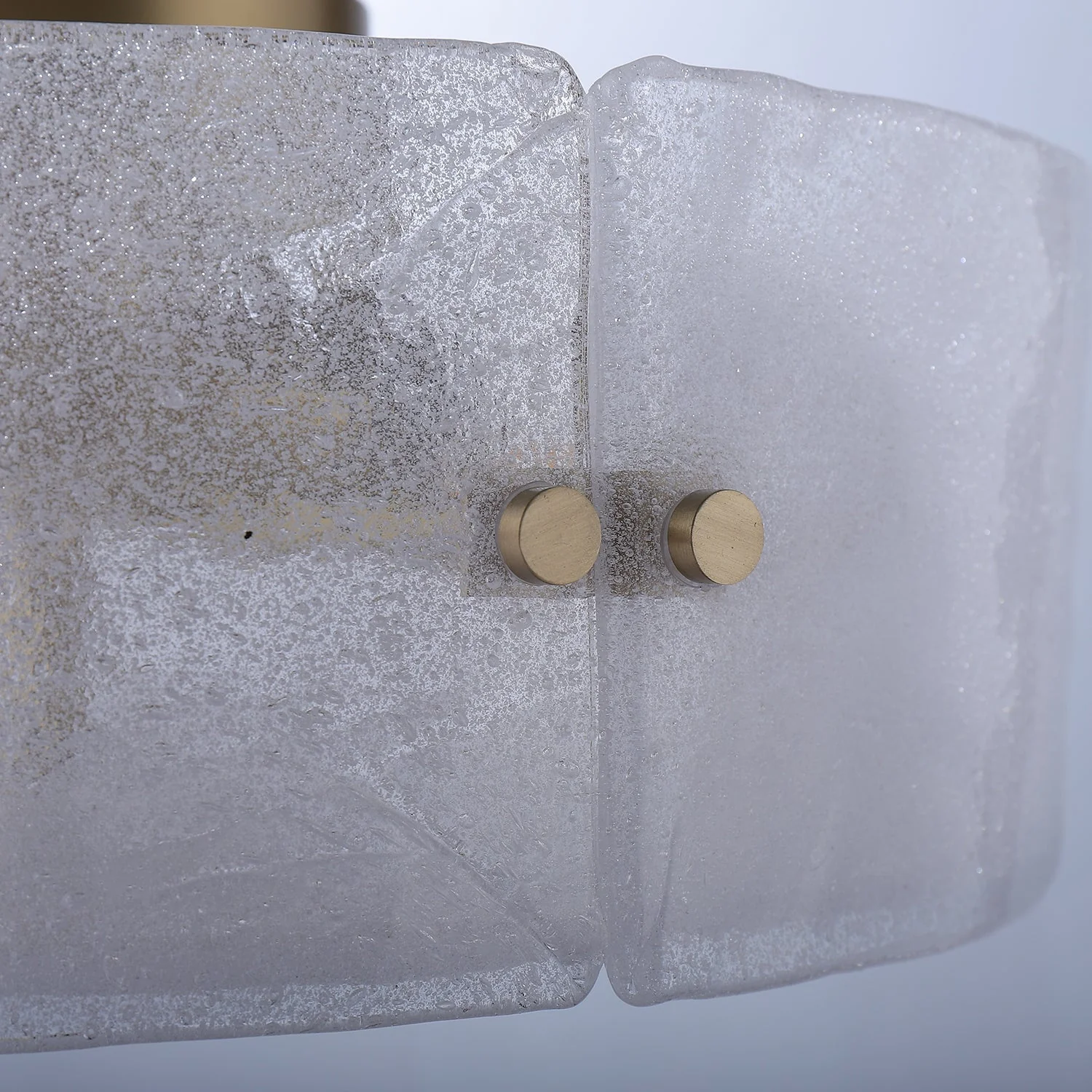 Modern Antique Brass Textured Glass Ceiling Light - Image 7
