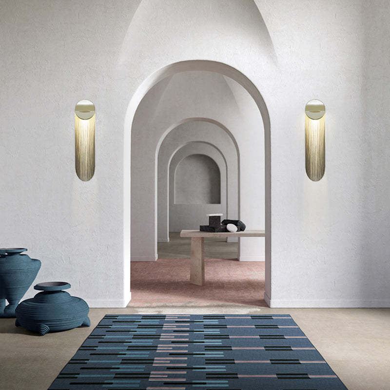 Modern Arcs Chain Tassel Wall Sconce - Image 4