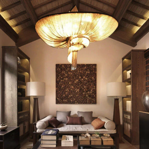 Modern Chain Tassel Pendant Chandelier - Image 4
