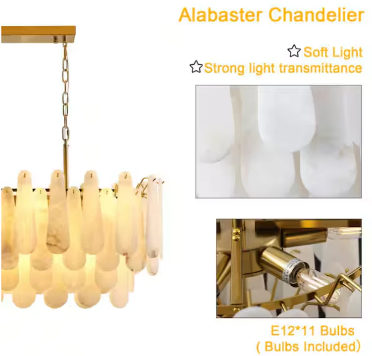 Modern Chandelier 39 in. 20-Light Gold Chandelier for Dinning Room, Living Room, Foyer, Bedroom - Image 7