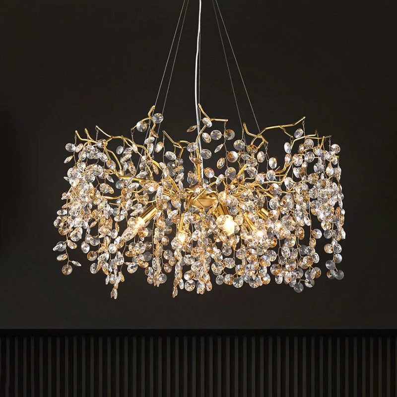 Modern Crystal Branch Chandelier for Foyer Entryway  31.5" D - Image 2
