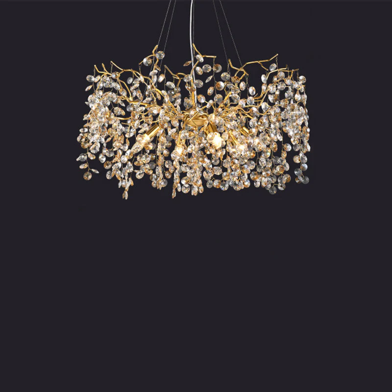 Modern Crystal Branch Chandelier for Foyer Entryway  31.5" D - Image 3