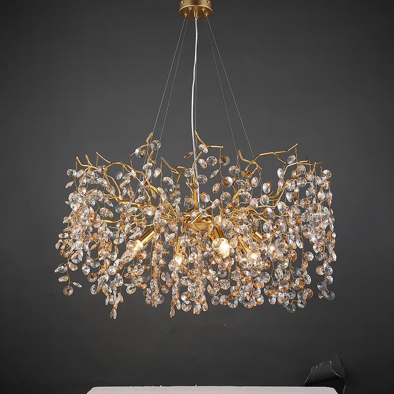 Modern Crystal Branch Chandelier for Foyer Entryway  31.5" D - Image 7