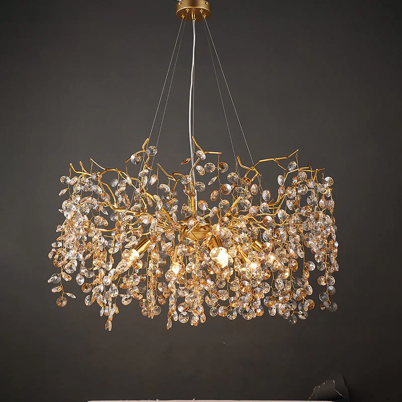 Modern Crystal Branch Chandelier for Foyer Entryway  31.5" D - Image 8