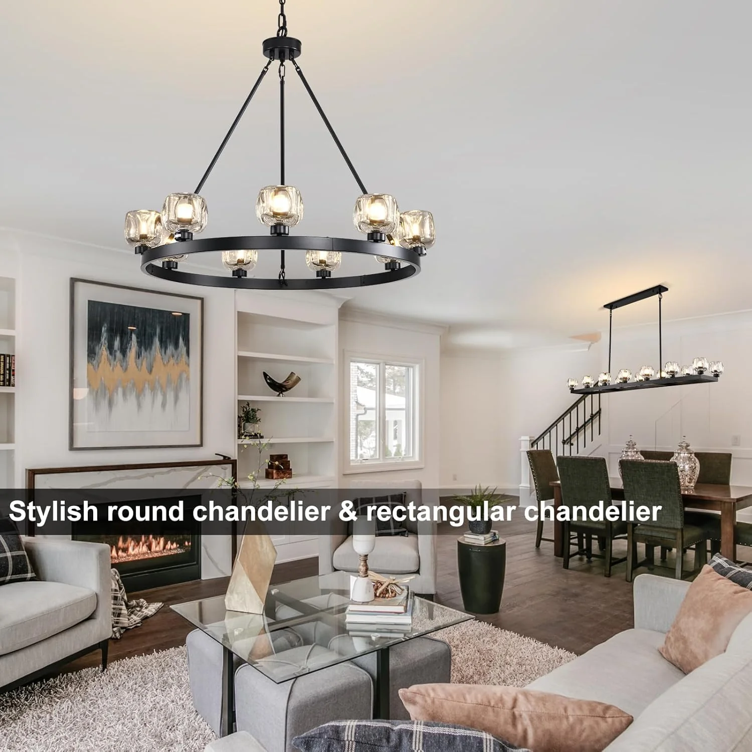 Modern Crystal Farmhouse Wagon Wheel Chandeliers for Dining Room - Image 10