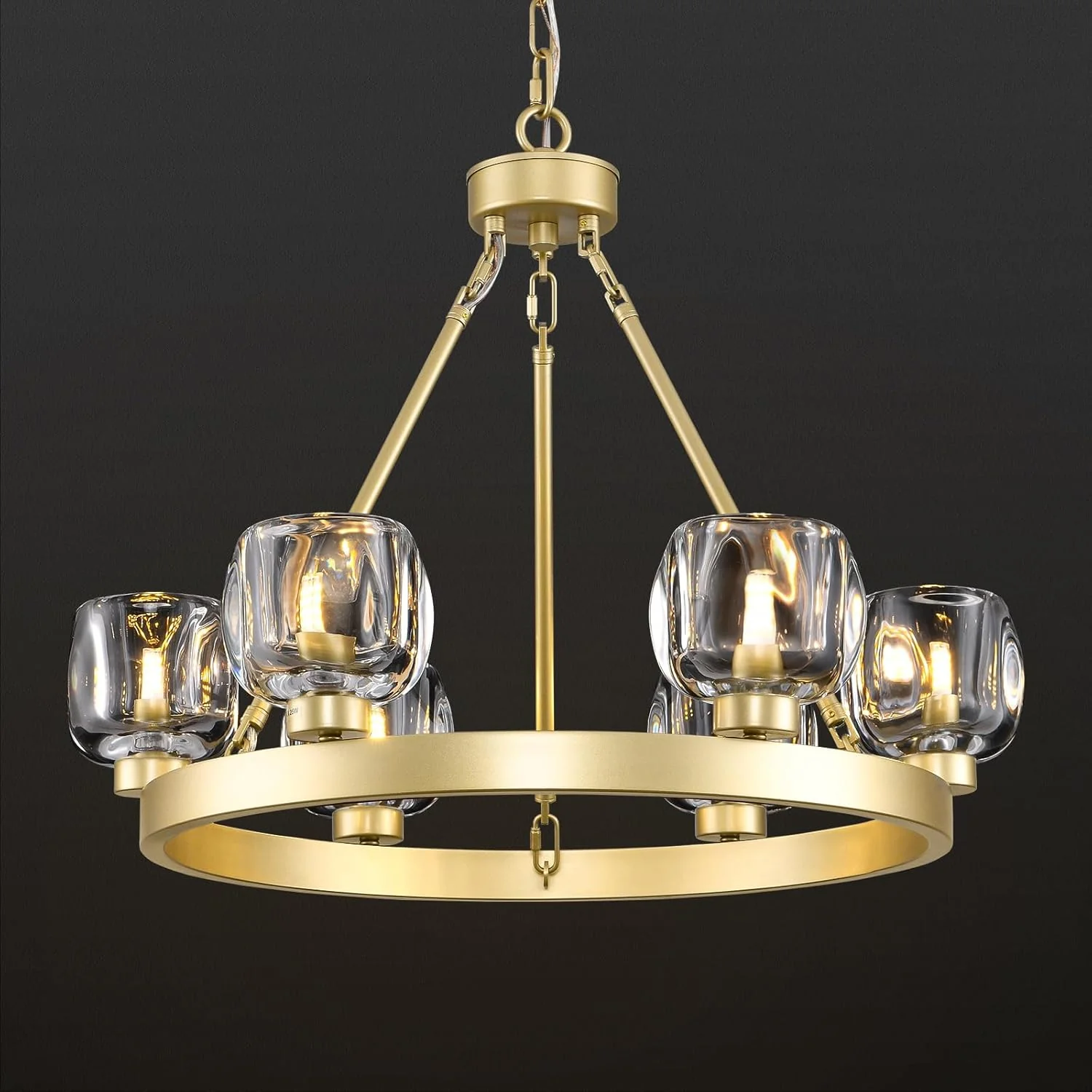 Modern Crystal Farmhouse Wagon Wheel Chandeliers for Dining Room - Image 11