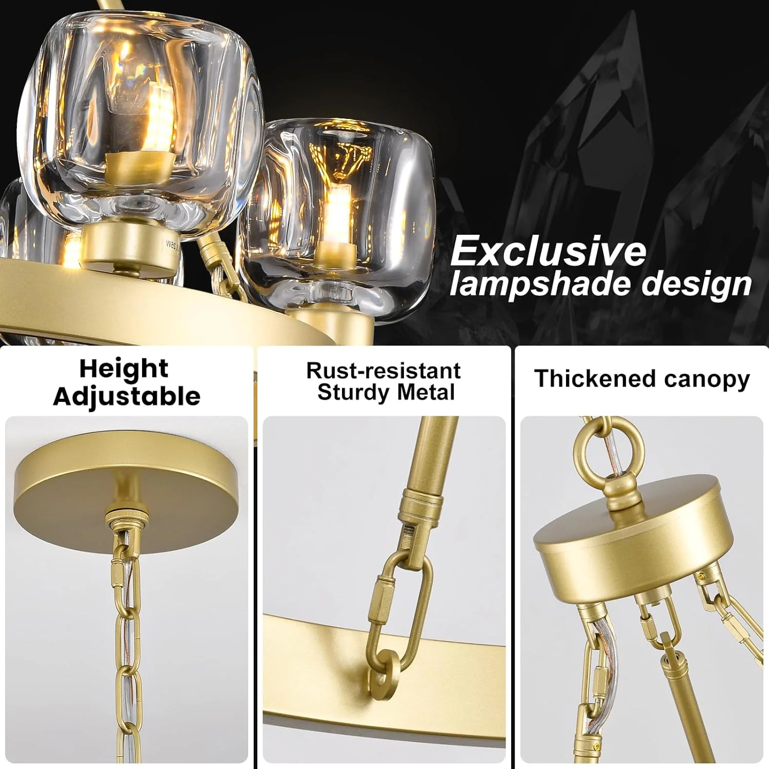 Modern Crystal Farmhouse Wagon Wheel Chandeliers for Dining Room - Image 12