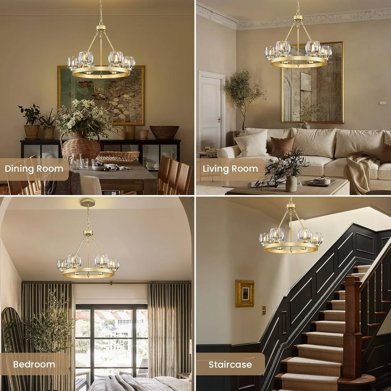 Modern Crystal Farmhouse Wagon Wheel Chandeliers for Dining Room - Image 16