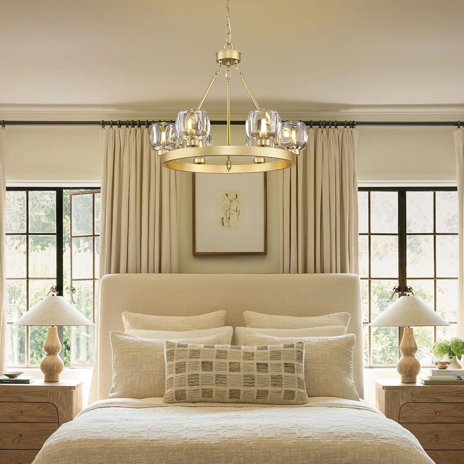 Modern Crystal Farmhouse Wagon Wheel Chandeliers for Dining Room - Image 17