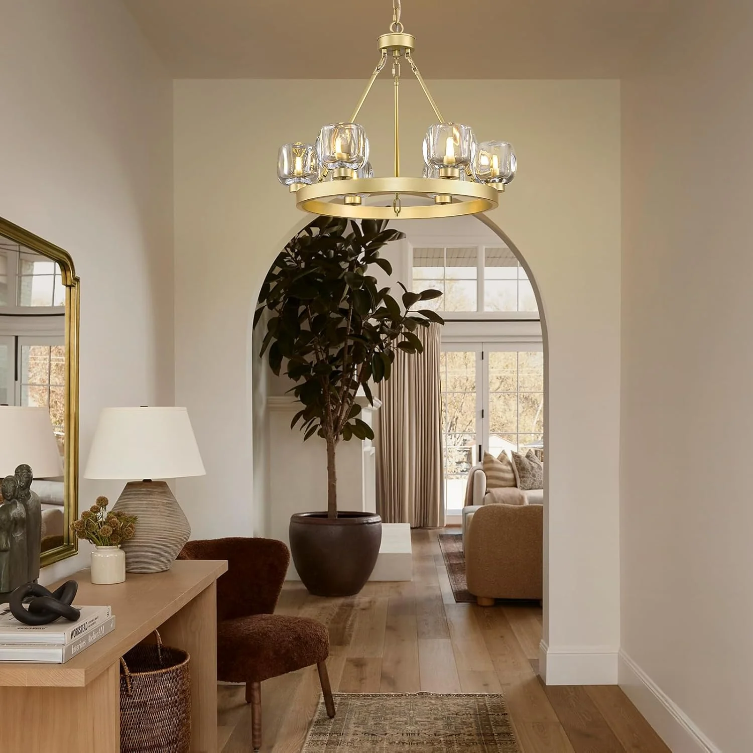 Modern Crystal Farmhouse Wagon Wheel Chandeliers for Dining Room - Image 18