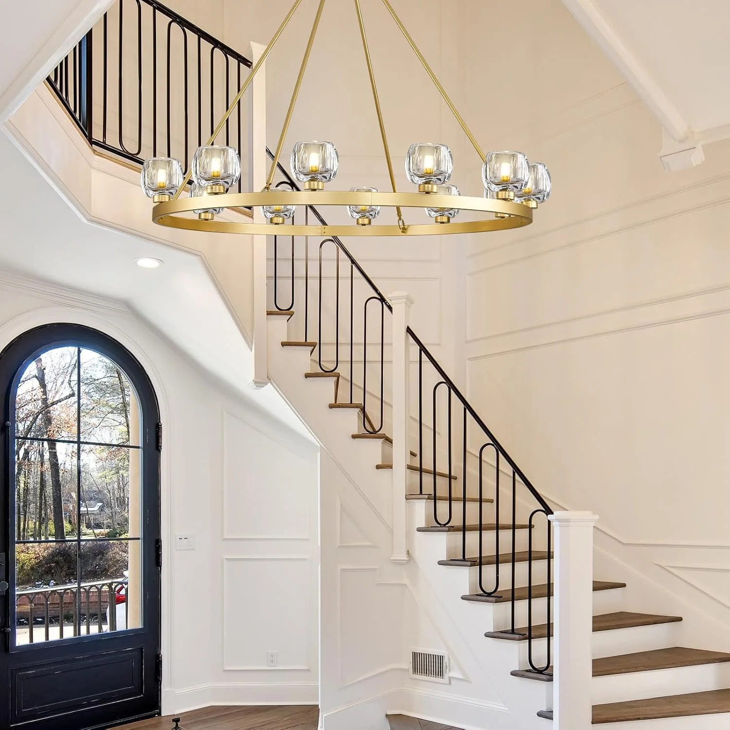 Modern Crystal Farmhouse Wagon Wheel Chandeliers for Dining Room - Image 23