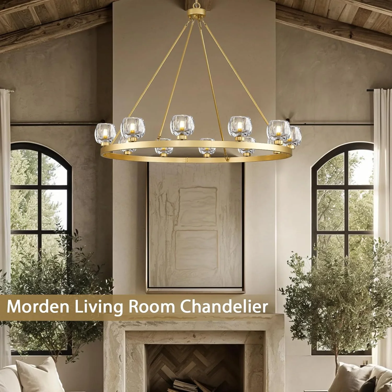 Modern Crystal Farmhouse Wagon Wheel Chandeliers for Dining Room - Image 27