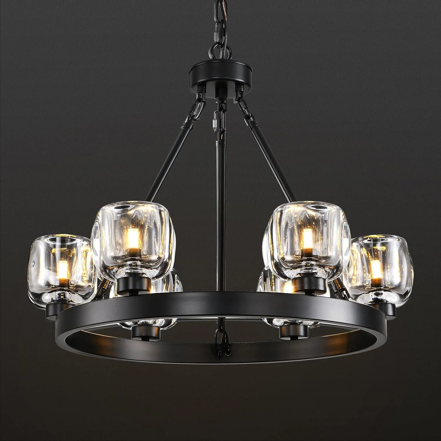 Modern Crystal Farmhouse Wagon Wheel Chandeliers for Dining Room - Image 48