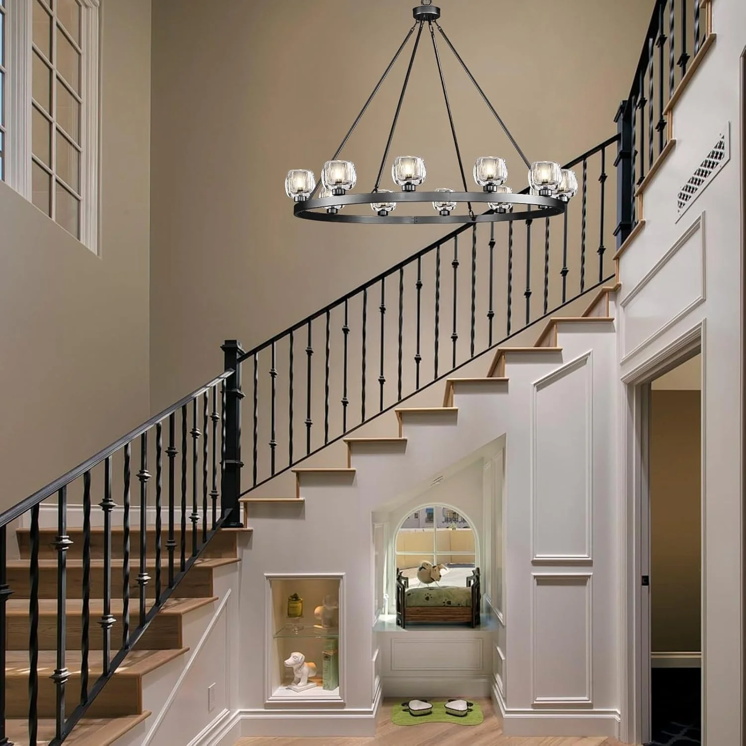 Modern Crystal Farmhouse Wagon Wheel Chandeliers for Dining Room - Image 50