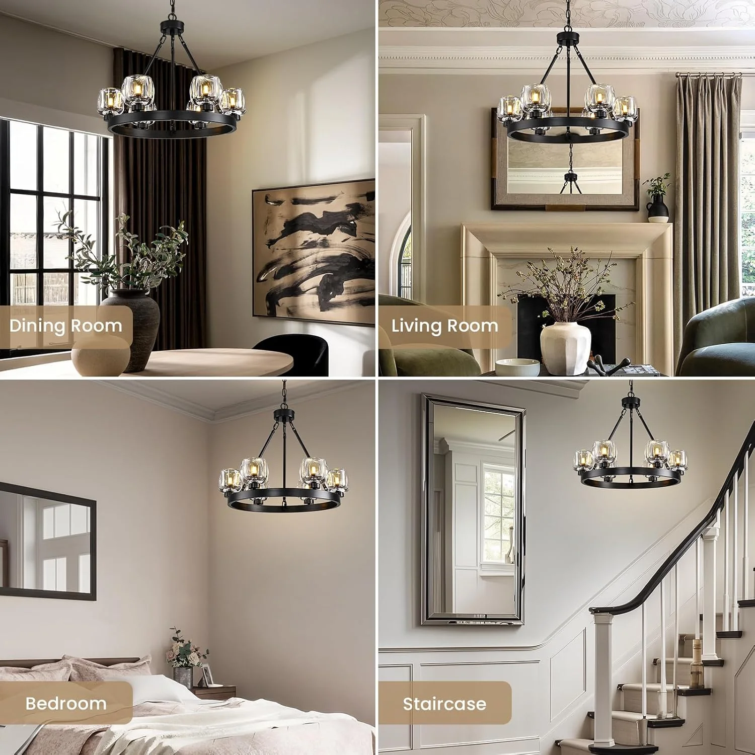 Modern Crystal Farmhouse Wagon Wheel Chandeliers for Dining Room - Image 54